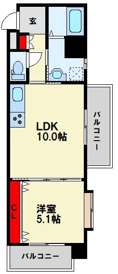 サンシャイン.プリンセス青山 605号室 間取り