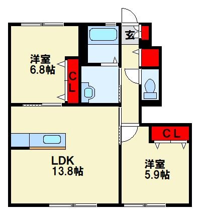 プレミール21 D棟  間取り図