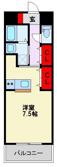 ギャラン菅原 402号室 間取り