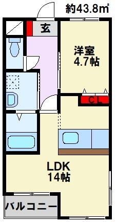 グランディール中間 間取り図