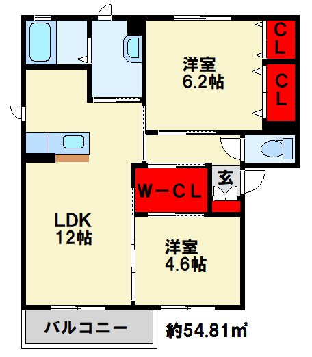 シャーメゾン西泉　＊　Ｂ棟 間取り