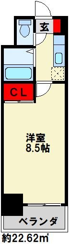 アリビオ折尾 603号室 間取り