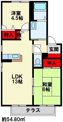 タイムⅢ 102号室 間取り
