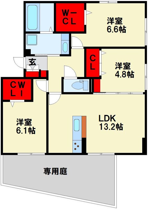 松の杜D-ROOM 102号室 間取り