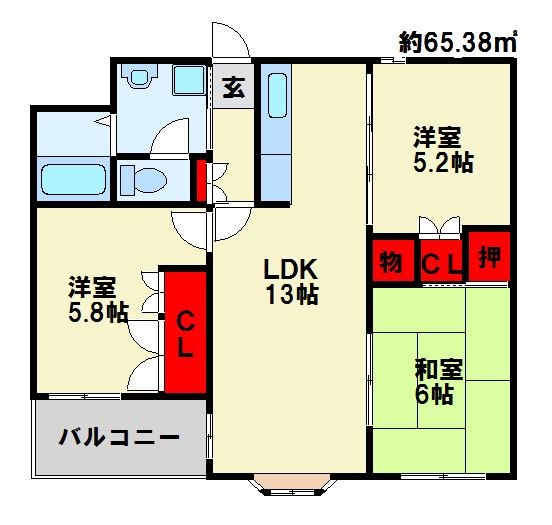 アメニス桜山寺A棟  間取り