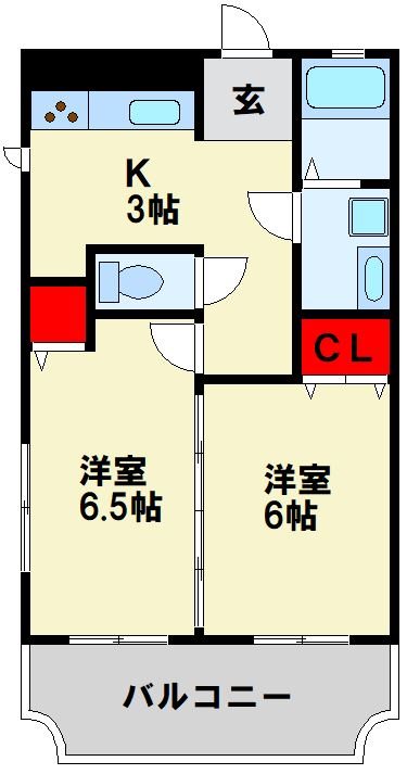 エクレール中井 807号室 間取り
