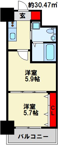 No.65クロッシングタワー 間取り
