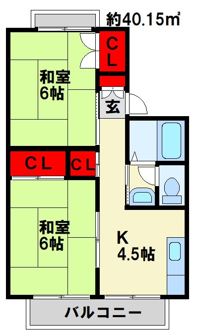 ラナイイン　Ａ棟 202号室 間取り
