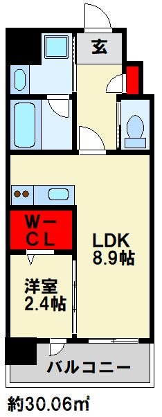 YSP城野 1302号室 間取り