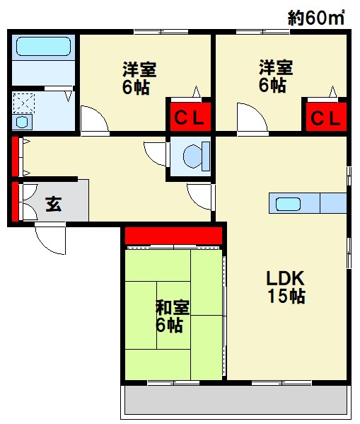 グリーンハイツひかり　Ⅱ 間取り図