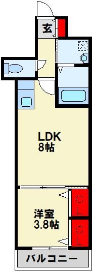サンクレシア戸畑駅前  間取り図