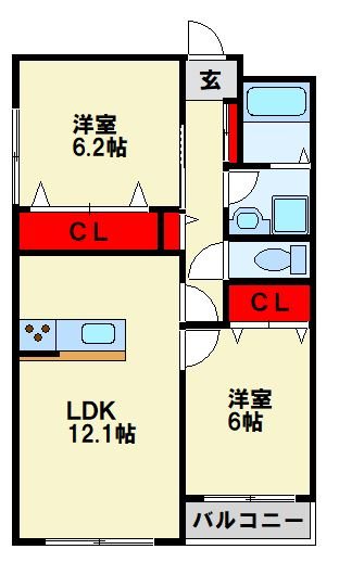 ヴァリオヴランカ 203号室 間取り