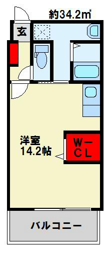 ウイングス片野 Ⅰ 1005号室 間取り