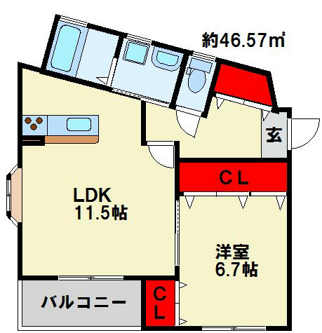 アンビエンス小倉駅前 間取り
