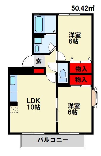クレセント鴨生田 間取り図