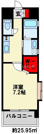 アクシオ片野 803号室 間取り