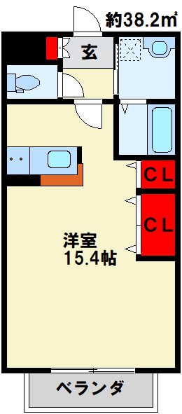ラ・ポール中井 202号室 間取り