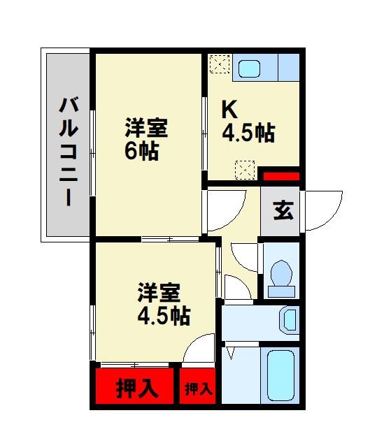 キミックコート   間取り