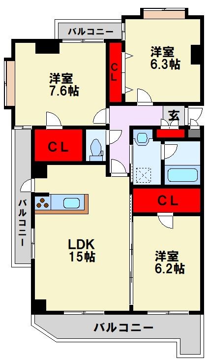 ガーデンパレスやひろⅡ 201号室 間取り