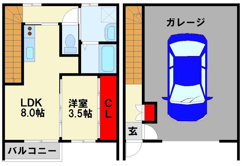 ギャラン中間 D棟 間取り