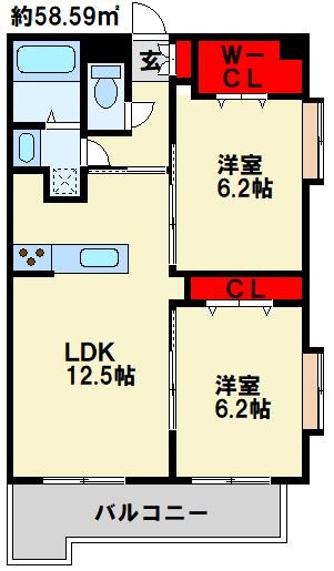 ザ・レジデンス香春口三萩野駅前 間取り図