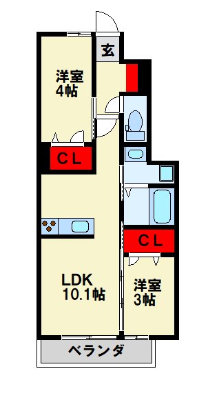 トレス古前 間取り