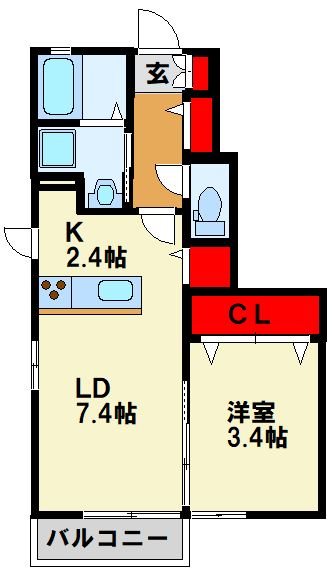 プランドールM 103号室 間取り