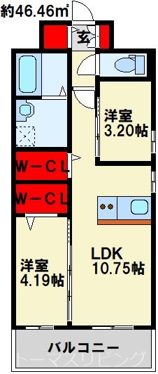 ALiSS堺町 601号室 間取り