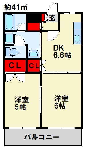 リバーサイド塚田 206号室 間取り