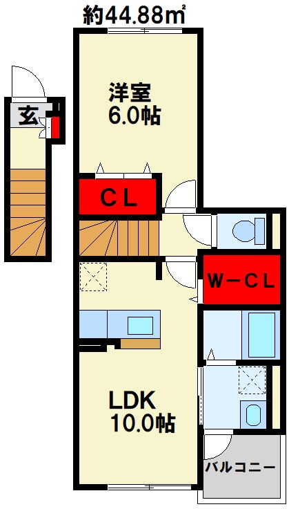 コンフォート苅田 間取り図