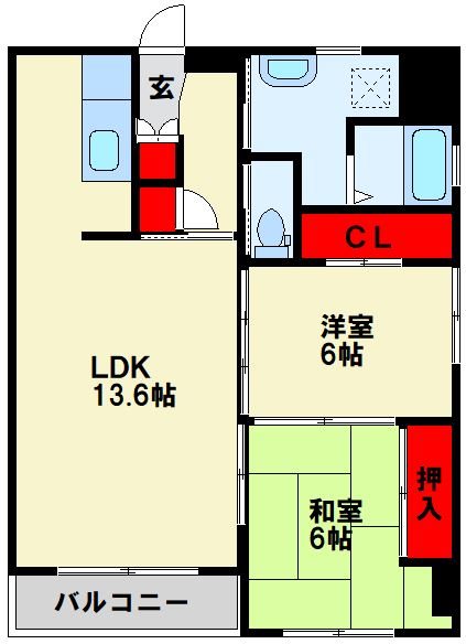 ブリッジサイド43 1002号室 間取り