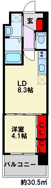 コンダクトレジデンスFUTAJIMA 704号室 間取り