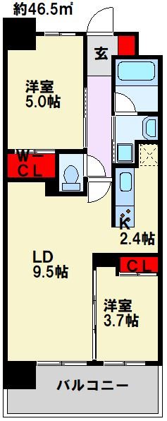 コンダクトレジデンスFUTAJIMA 間取り