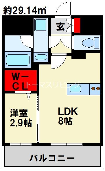 グランフォーレ小倉シティタワー 903号室 間取り