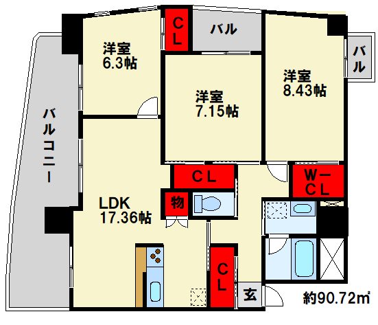 ラフィーネ上葛原 間取り図