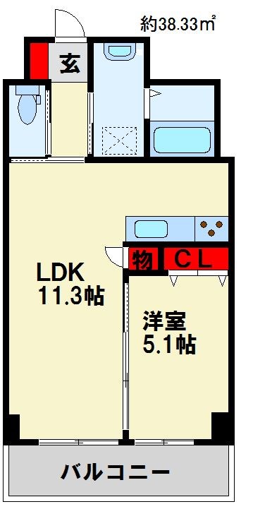 福岡県北九州市八幡西区三ケ森３丁目 間取り
