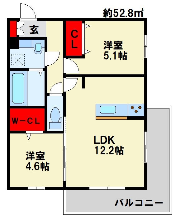 D-ROOM藤田 A棟 間取り