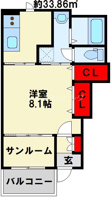 ターナリー熊谷 105号室 間取り