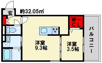 D-ROOM下富野 間取り