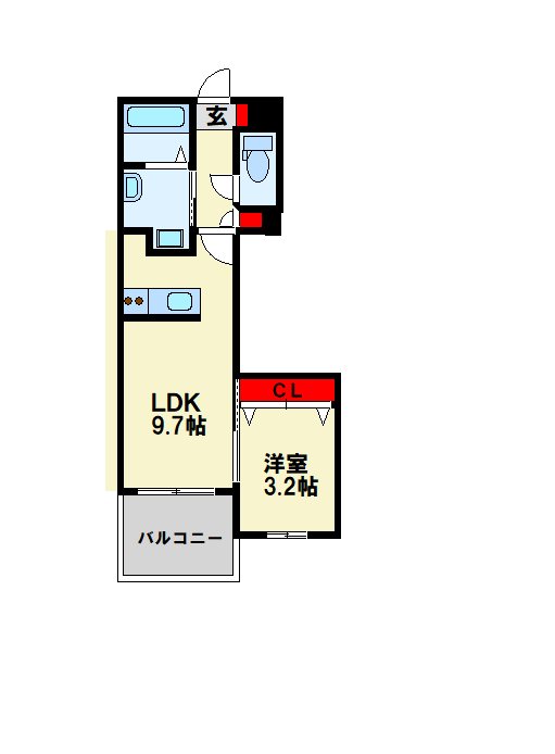 ヴィアンジュ中原東 303号室 間取り