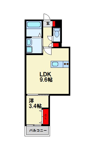 ヴィアンジュ中原東 305号室 間取り