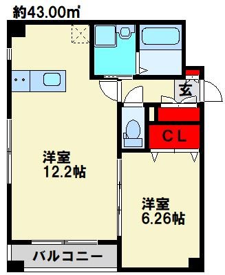 ピエモンテ 101号室 間取り