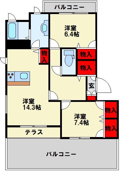 ロアーブルⅦ番館 間取り