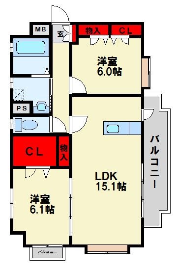 ディアコート鷹の巣 間取り