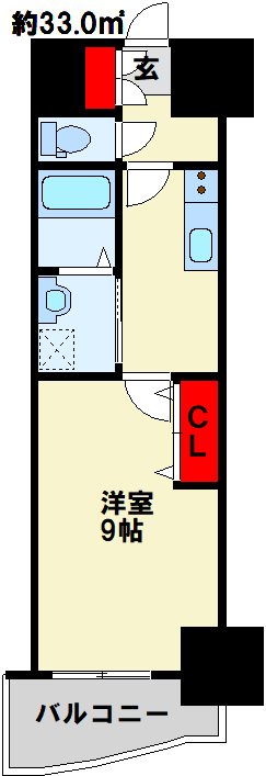 ロイヤルノースナイン 1007号室 間取り