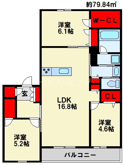 シャーメゾン城野駅前 間取り