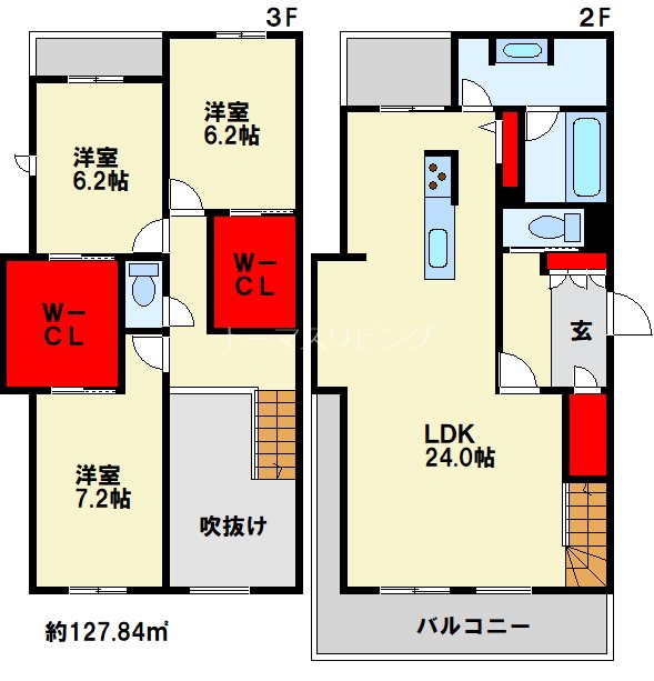 シャーメゾン城野駅前 間取り