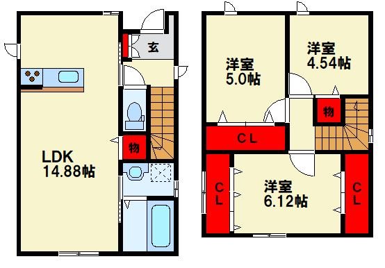 サンラプロ西鳴水Ⅱ 間取り