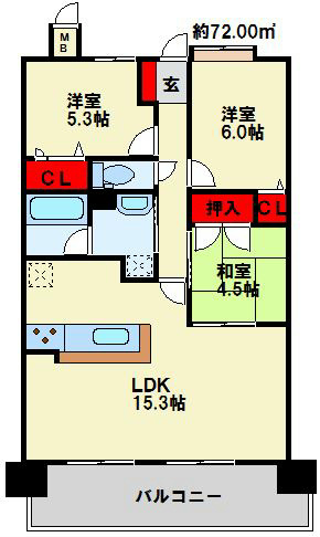 アプローズ戸畑駅 弐番館 1003号室 間取り