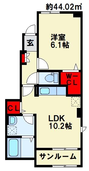 アーバンコート南行橋　A棟 間取り
